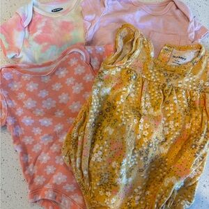 Old Navy Baby Apparel Set - Pink, Yellow, and Tie-Dye